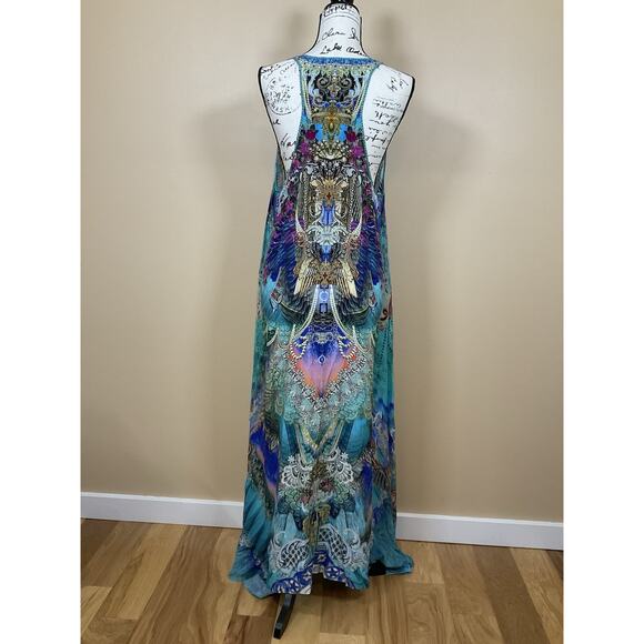 Camilla Silk Embellished Hi-Low Tank Dress – Beautiful-Size XL - Picture 4 of 9